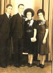Wedding picture of Roy Simpkins & Hilda Froese -Ray & Claire Smith attendants.jpg